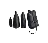 1 borsa per il trucco in rete con stampa a forma di cuore, borsa per cosmetici con cerniera, organizer portatile per casa, ufficio, viaggi, regalo di Natale Boho nero, nero, XL, Moda