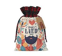 1 borsa per la festa del papà, con scritta "Love Dad", 11,9 x 17,5 cm, borsa robusta per regali e oggetti essenziali per l'uso quotidiano