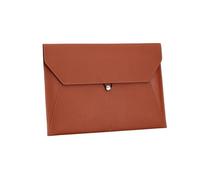 1 borsa portadocumenti in pelle for organizer for documenti A4, borsa portadocumenti for contratti aziendali, fatture(Brown)