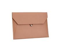 1 borsa portadocumenti in pelle for organizer for documenti A4, borsa portadocumenti for contratti aziendali, fatture(Milk tea)