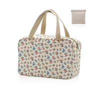 1 Borsa Portaoggetti Con Motivo Floreale E 1 Mini Borsa Portaoggetti, Borsa Da Toilette Impermeabile, Borsa Da Viaggio, Borsa Per Cosmetici Di Grande Capacità