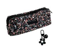 1 Borsa Portaoggetti In Velluto A Coste E 1 Ciondolo A Forma Di Fiore, Borsa Portaoggetti Retrò, Borsa Per Cosmetici, Borsa Da Toilette, Astuccio, Borsa Portaoggetti Portatile