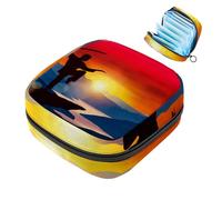 1 borsa portaoggetti per assorbenti igienici, grande, riutilizzabile, per il primo periodo, per ragazze, donne, donne, 17 x 17 x 12 cm, combattente cinese Wushu con spada