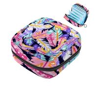 1 borsa portaoggetti per assorbenti igienici, grande, riutilizzabile, per il primo periodo, per ragazze e donne, 17 x 17 x 12 cm, dinosauro creativo che gioca a baseball, Multicolore 04, 4.7x6.6x6.6