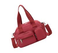 1. Borsone da viaggio leggero da donna, impermeabile, per la palestra, per la notte, per lo sport e come regalo, Rosso, Bellezza di massa