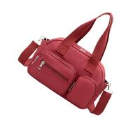 1. Borsone da viaggio leggero da donna, impermeabile, per la palestra, per la notte, per lo sport e come regalo, Rosso, Bellezza di massa