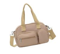 1. Borsone da viaggio leggero da donna, impermeabile, per la palestra, per la notte, per lo sport e come regalo, cachi, Bellezza di massa