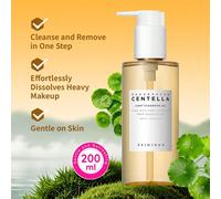 1 Bottiglia 200ml Olio struccante lenitivo all'Centella Asiatica del Madagascar, formula a base d'acqua, emulsiona rapidamente, adatto per pelli sensibili e secche, rimuove profondamente il trucco