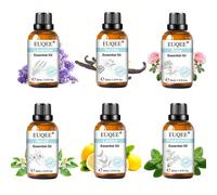 1 Bottiglia 30ml EUQEE Olio Essenziale Puro Premium, Adatto per Diffusore Domestico, 30ml Olio di Lavanda, Può Essere Utilizzato per Fare Sapone, Candele e Massaggi - Ingredienti: Lavanda, Vaniglia, G