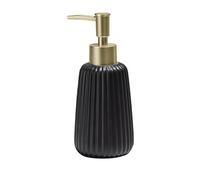 1 bottiglia di disinfettante for le mani in ceramica semplice, dispenser di sapone for bagno, gel doccia e shampoo(Black)
