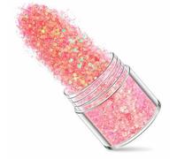 1 bottiglia di glitter per nail art in oro rosa e argento, paillettes 3D scintillanti, ciondoli in polvere di pigmento di dimensioni miste, decorazioni per unghie fai da te - 156-1 scatola da 10 m