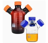 1 bottiglia mobile for fase liquida con foro a vite a quattro fori - Bottiglia marrone for lo stoccaggio di liquidi e solventi for lo smaltimento di liquidi di scarto(White,3000ml)