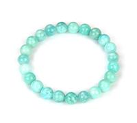 1 braccialetto elastico naturale con pietre preziose da 8 mm, perline da 17,8 cm a 21,6 cm, cristallo curativo, energia, quarzo chakra, gioiello per donne e uomini, regalo di compleanno (oz6,a94)