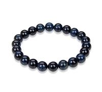 1 braccialetto elastico naturale con pietre preziose da 8 mm, perline da 17,8 cm a 21,6 cm, cristallo curativo, energia, quarzo chakra, gioiello per donne e uomini, regalo di compleanno (oz6, a121)