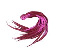 1 bundle 10 fili 90cm-120cm lunghi Nepal feltro di lana sintetica Dreadlocks trecce di capelli for bambini e adulti(Pink red)