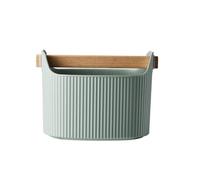 1 Busta caffè for la casa | Grande capacità, bocca obliqua, manico in legno, antispruzzo, plastica(Beige)