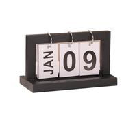 1 calendario moderno per scaffale d'ingresso, soggiorno e ufficio, accenti decorativi, decorazione per la casa, soggiorno, desktop, display moderno in legno nero