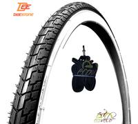 2 CAMERE + 2 COPERTONI BIANCO-NERO PER SEDIA A ROTELLE 24 X 1 3/8 (37-540)