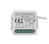 1 canale DC 5 V 24 V 32 V AC100-240 V Modulo di commutazione relè WiFi Smart Tuya Smart Life App, funziona con Alexa Google Home