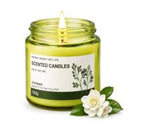 1 Candela profumata, Fragranza Gardenia, Cera di Soia e Paraffina, Lunga Durata e Aromaterapia, per Rilassarsi e Creare Atmosfera, Ideale per Camera da Letto, Salotto e Sala da Tè