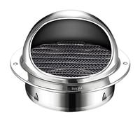 1 cappa aspirante rotonda in acciaio inossidabile 304 con rete metallica - for asciugatrice, bagno e ventilazione della cucina (da 3 a 12 pollici)(60mm)