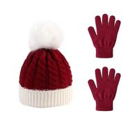 1 Cappello Di Lana Per Bambini E 1 Paio Di Guanti Per Bambini, Prodotti Per La Protezione Dal Freddo Per Bambini, Cappelli Lavorati A Maglia Elastici E Comodi