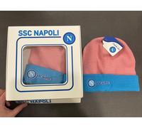 1 CAPPELLO NAPOLI LANA CAP SSC NAPOLI UFFICIALE Rosa In Box Regalo