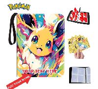 1 Carta personalizzata Pokémon con 900 opzioni multiple per personalizzare il testo con il tuo nome, supporto, Pikachu carino, piccolo drago di fuoco, Jenny, Mewtwo, Eevee, ecc. Vari stili di personal