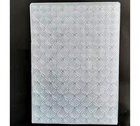 1 cartellina per goffratura con sfondo a griglia diamantata, per realizzare biglietti, scrapbooking e altri lavori di carta, 12,5 x 20 cm