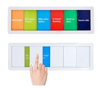 1 cartello per porta da ufficio, si prega di non disturbare in una riunione, non in ufficio, non venire indietro, si prega di bussare, 6 opzioni di cartelli con funzione scorrevole per casa, ufficio