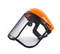 1 casco di sicurezza for tagliaerba da giardino in acciaio inossidabile con schermo facciale integrale anti-spruzzi e maschera protettiva di sicurezza(A4)