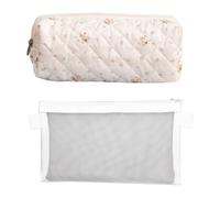 1 Cassa Di Matita Del Fiore E 1 Cassa Di Matita Della Maglia, Sacchetto Di Immagazzinaggio Della Cancelleria Dello Studente, Adatto Per Lo Studio E Il Lavoro Quotidiano.