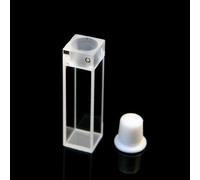 1 cella Cette al quarzo fluorescente con tappo in PTFE, percorso luminoso da 10 mm, volume 3,5 ml, 4 finestre trasparenti, gamma spettrale 190-2000 nm