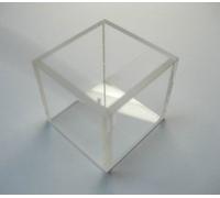 1 cella di fluorescenza al quarzo di grandi dimensioni personalizzata con 4 finestre trasparenti - percorso luminoso da 40 mm, volume da 56 ml