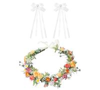 1 cerchietto in stile pastorale, 1 paio di cerchietti in pizzo, corona, fiore, fiore, fiore, fiore, fioriera