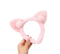 1 cerchietto per capelli con orecchie di gatto, in peluche, per lavare il viso, da principessa, fata, forcina per capelli, ornamento per capelli (1 pezzo)