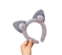 1 cerchietto per capelli con orecchie di gatto, in peluche, per lavare il viso, da principessa, fata, forcina per capelli, ornamento per capelli (1 pchui)