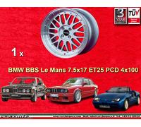1 cerchio BBS Le Mans BMW E30 E21 7.5x17 ET25 PCD 4x100 wheel Felge jante