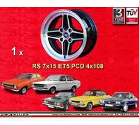 1 Cerchio FORD LOTUS TALBOT RS 7x15 ET+5 4x108 Escort Capri Taunus Cortina wheel