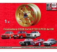 1 Cerchio Lancia Fulvia CD28 Design 1Stk Felge 6x14 gold wheel Jante Oro