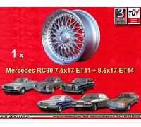 1 cerchio Mercedes RC90 7.5x17 ET11 W R107 W108 W109 W116 W123 W126 wheel Felge