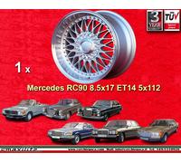 1 cerchio Mercedes RC90 8.5x17 ET14 W R107 W108 W109 W116 W123 W126 wheel Felge