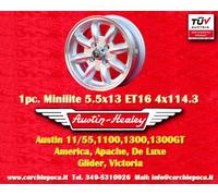 1 cerchio Minilite Austin 1100 1300 GT 5.5x13 4x114.3 Wheel Felge Llanta Jante