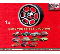 1 Cerchio Momo Vega FIAT Alfa pcd 4x98 124 125 131 132 Alfetta GTV Giulietta mk2