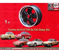 1 cerchio Porsche Felge deep six 6x15 Porsche 914/6 1 pc. wheel jante mit