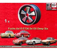 1 cerchio Porsche Felge deep six 6x15 Porsche 914/6 RSR 1 pc wheel jante mit