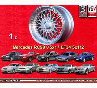 1 cerchio RC90 8.5x17 Audi 80 90 Mercedes 124 129 140 201 202 203 170 171 Felge