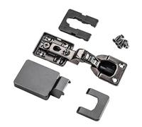 1 cerniera a scomparsa con chiusura ammortizzatore idraulico resistente Tensione regolabile per movimento silenzioso della porta dell'armadio cerniere sottili