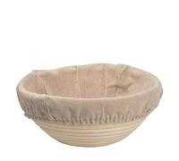 1 cestino for pane ovale/cerchio/triangolo in rattan, vimini, impasto for fermentazione, utensile da cucina for il pane(Round 22X8)