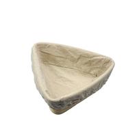 1 cestino for pane ovale/cerchio/triangolo in rattan, vimini, impasto for fermentazione, utensile da cucina for il pane(Triangle 16X16X6)